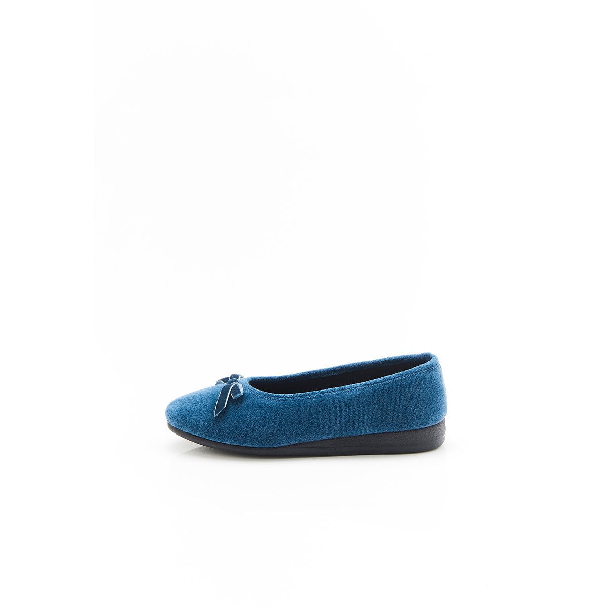 Chaussons aspect velours bleu marine, DAMART