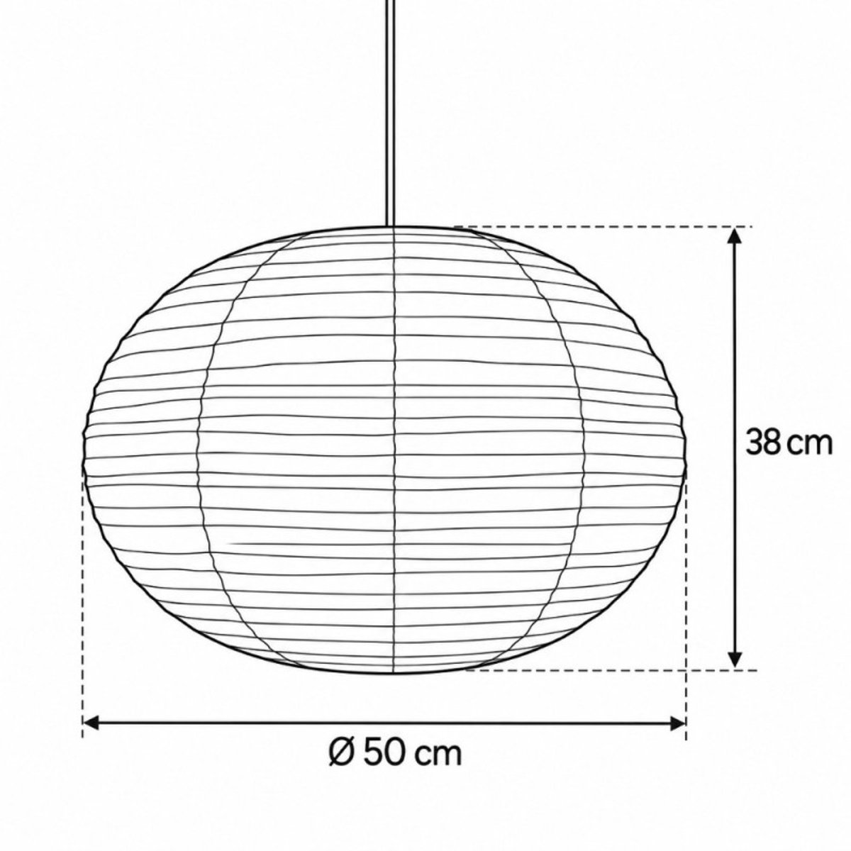 Suspension boule tissu beige D50 Ariel beige, MILLUMINE