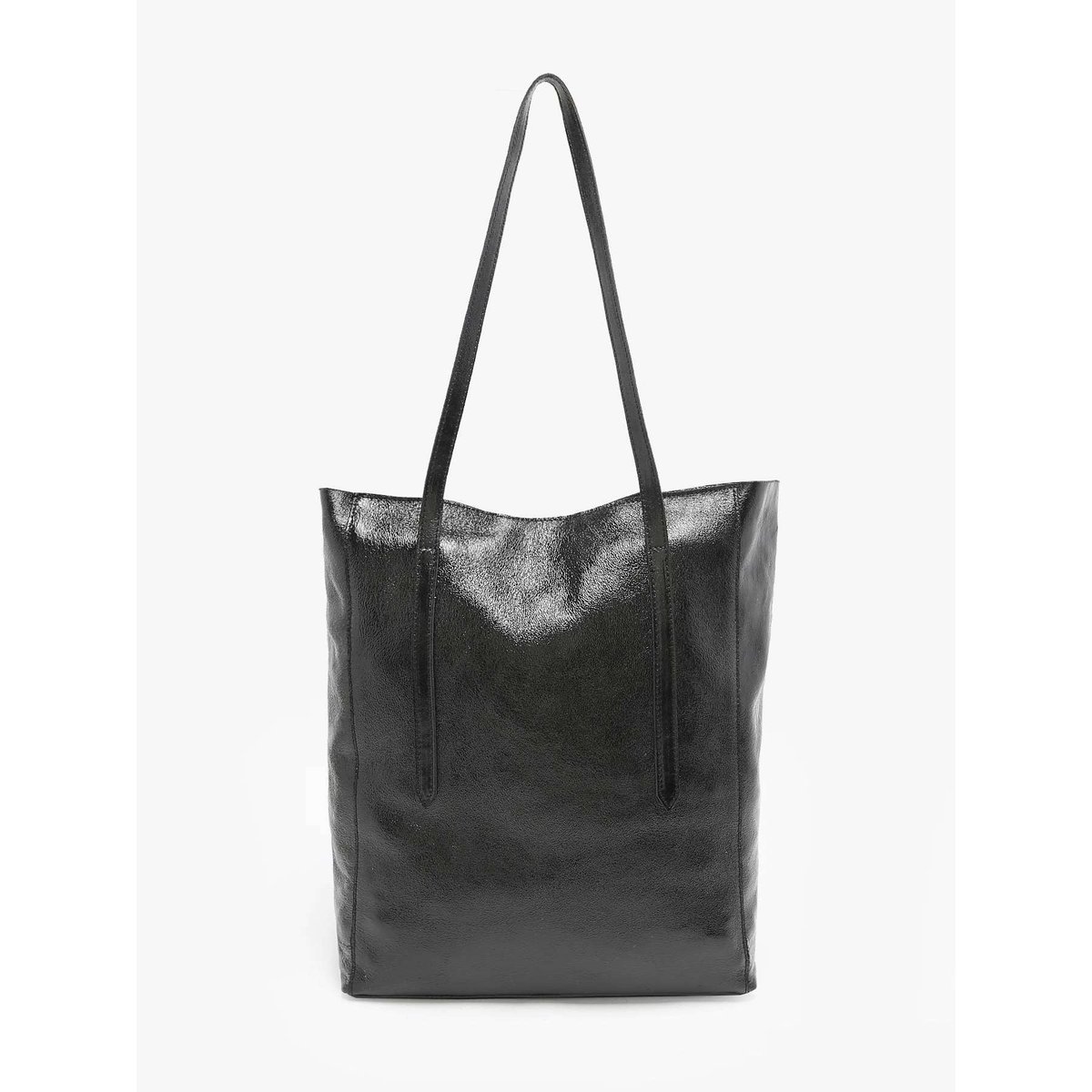 Sac porté épaule A4 Nine cuir nero, MILANO