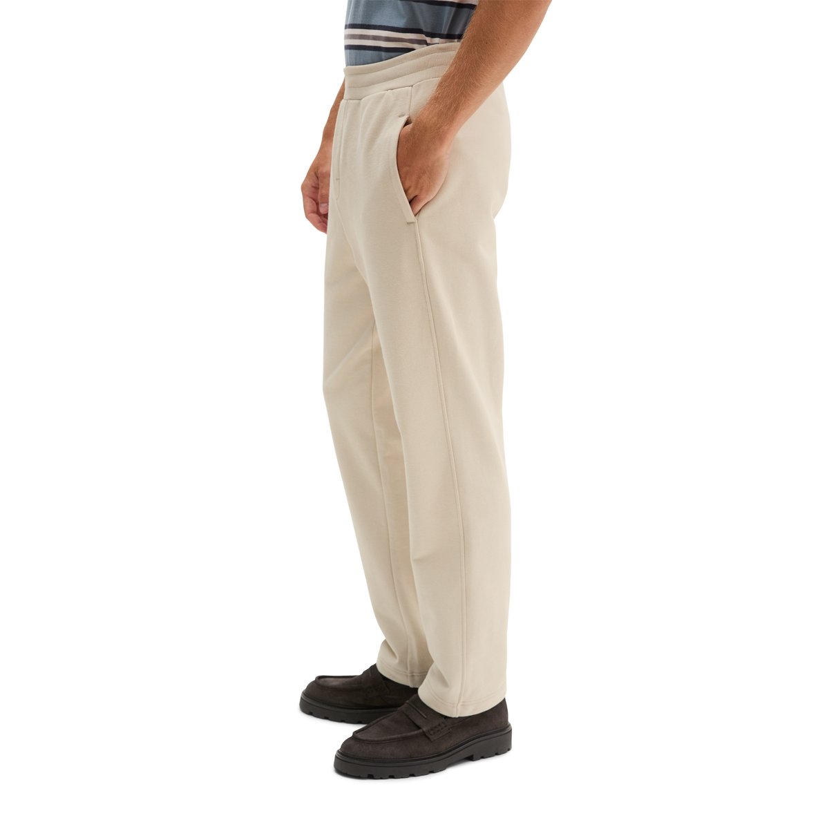 Pantalon sweat regular en coton bio régénéré gris, MARC O'POLO