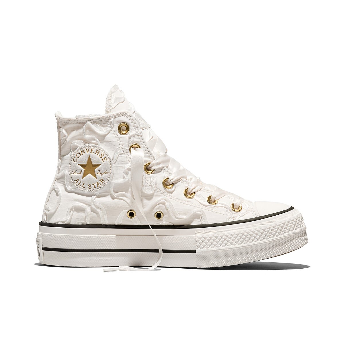 Baskets CHUCK TAYLOR ALL STAR LIFT HI RIBBON LACE ecru, CONVERSE