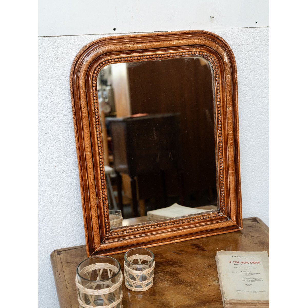 Miroir Louis Philippe Georges N°1213 - Bon état rouille, DEBONGOUT