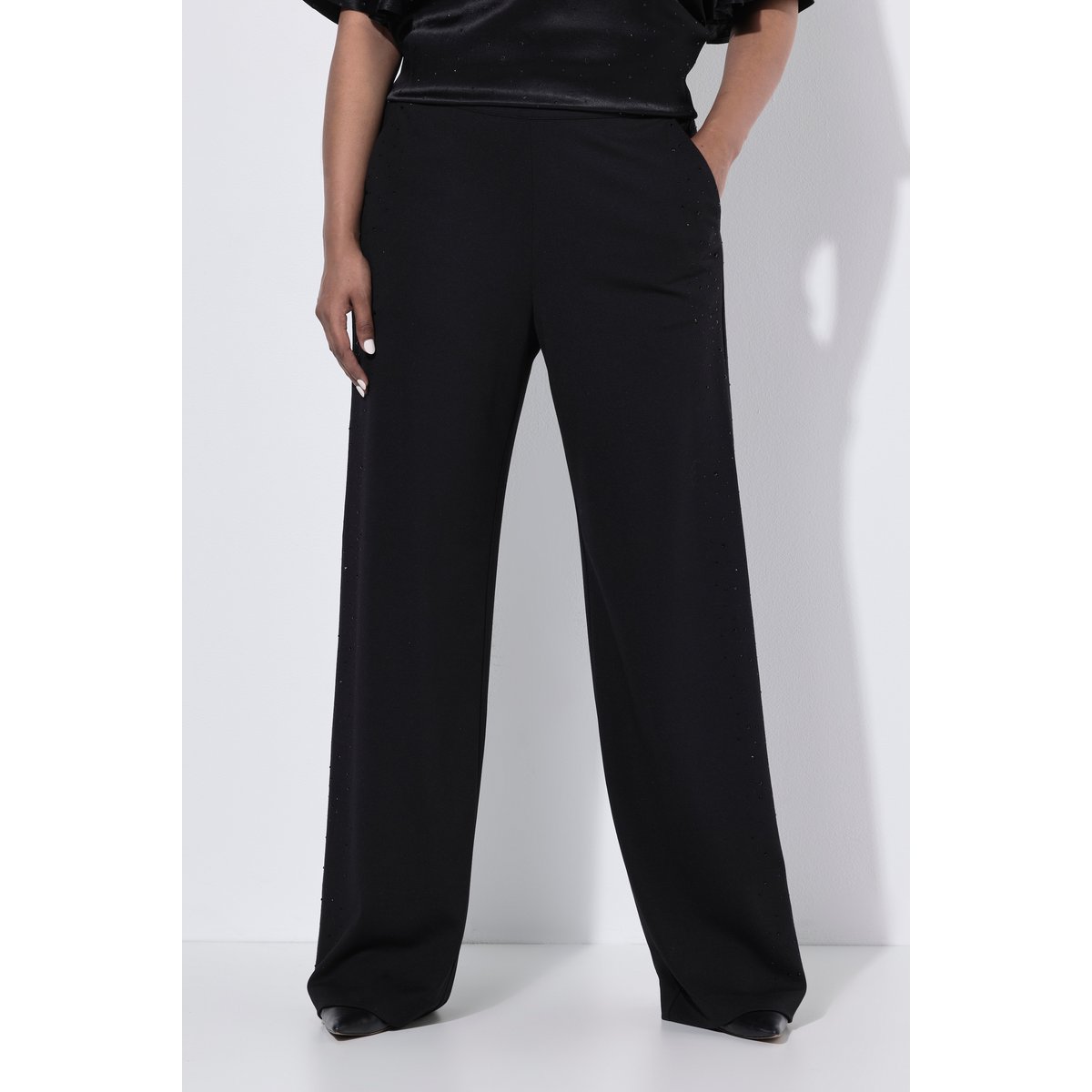 Pantalon avec strass fantaisie noir, ULLA POPKEN