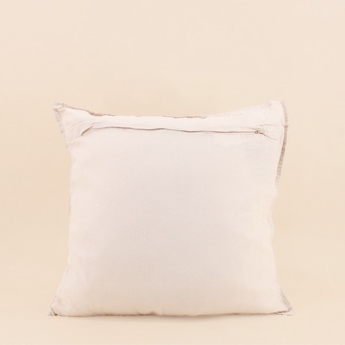 Coussin avec lin 45x45cm blanc, ORNAMI