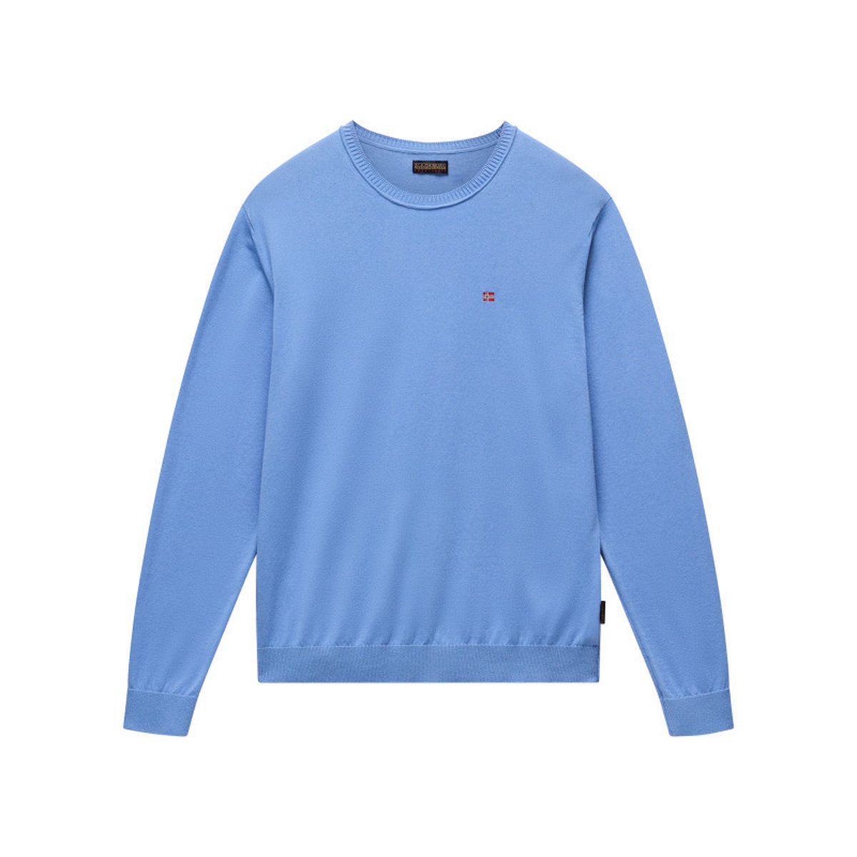 Sweat en coton bleu uni avec logo iconique et une coupe droite bleu, NAPAPIJRI