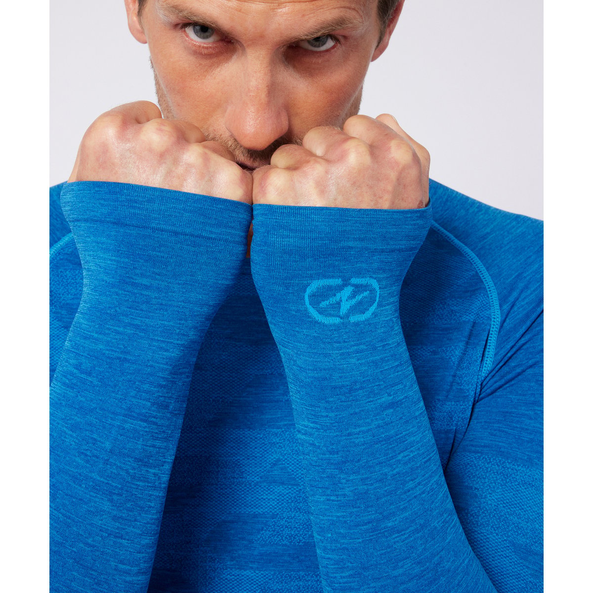 Tee-shirt manches longues  Dynamic Climatyl bleu chiné, DAMART SPORT