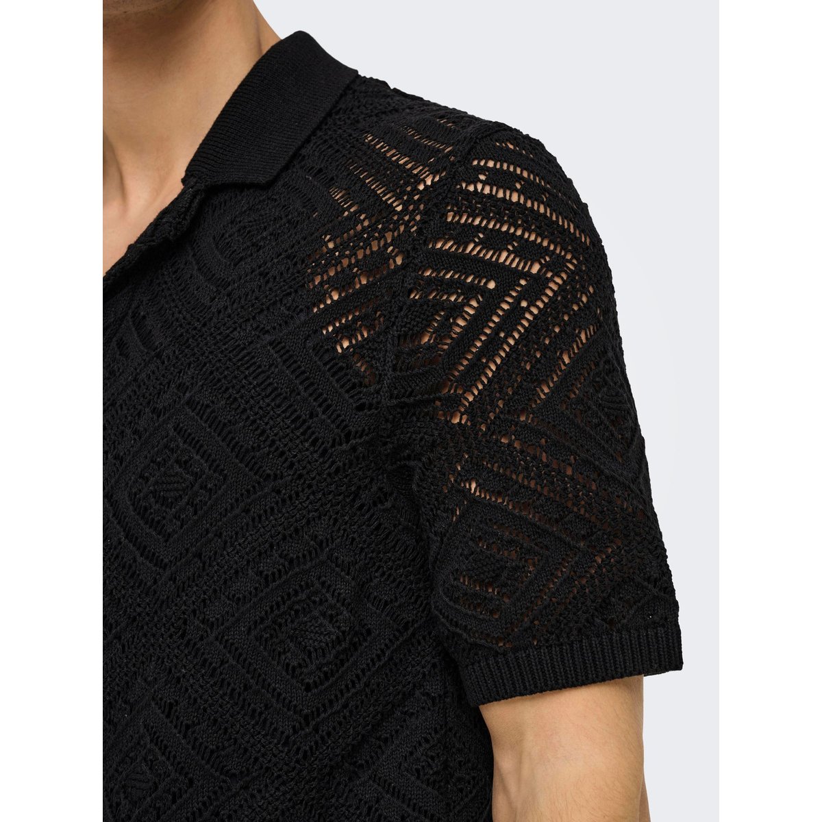 Chemise En Maille noire - black, ONLY & SONS