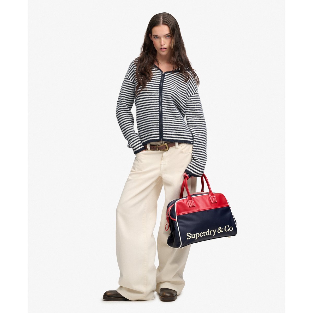 Sac de Sport Heritage Retro Classique bleu/rouge, SUPERDRY