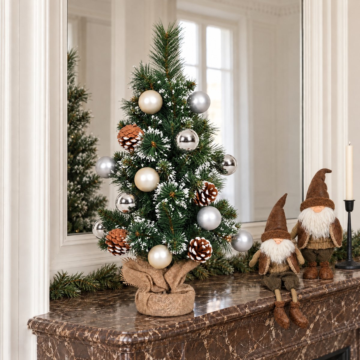 Sapin de noël décoratif artificiel H60 NOËL vert, SIA