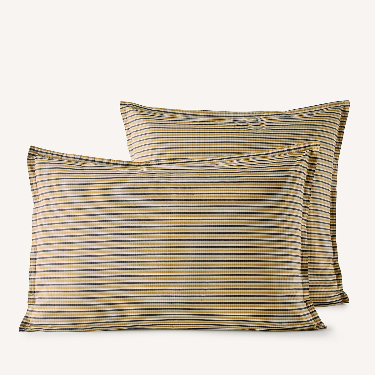 Taie d'oreiller en percale lavée 120 fils, JALIANI cumin, AM.PM