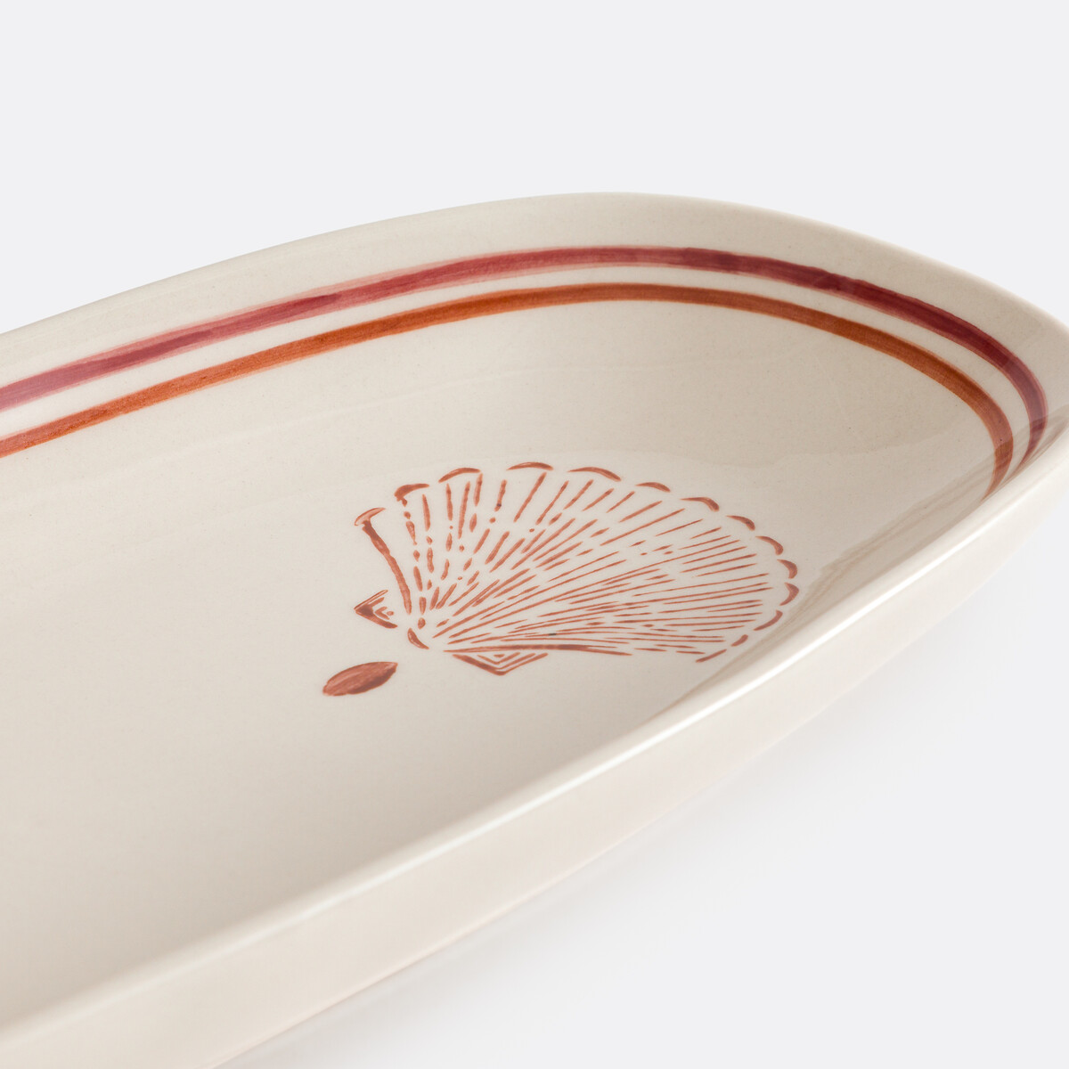 Plato de cerámica, estampado de conchas, OMANA estampado, LA REDOUTE INTERIEURS