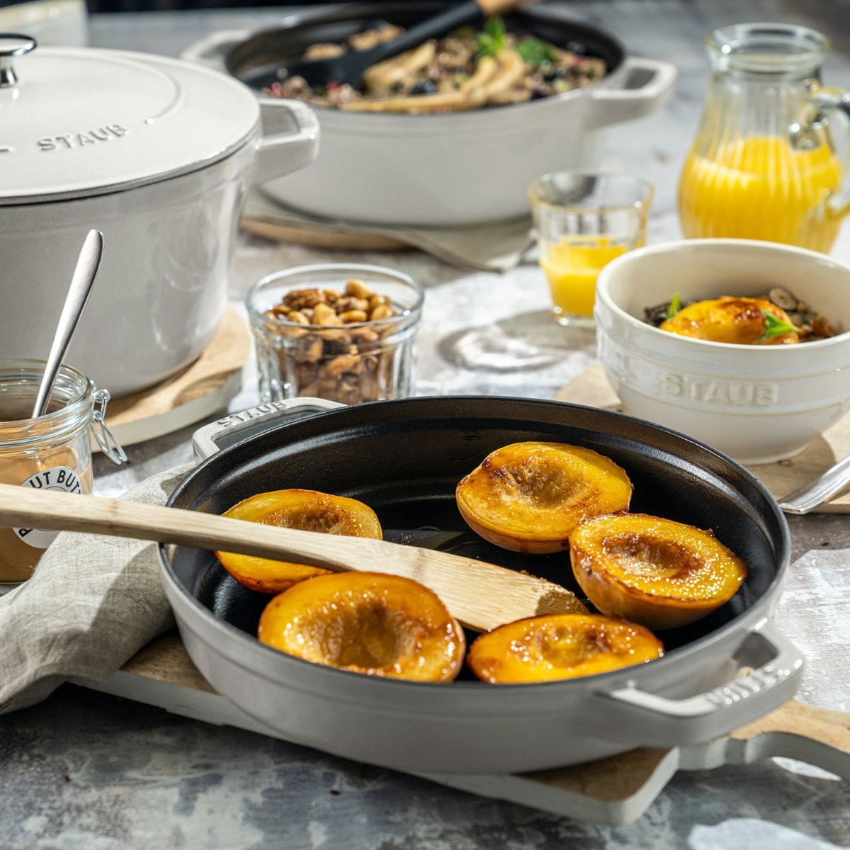 3-pcs, Set empilable, Truffe blanche truffe blanche, STAUB