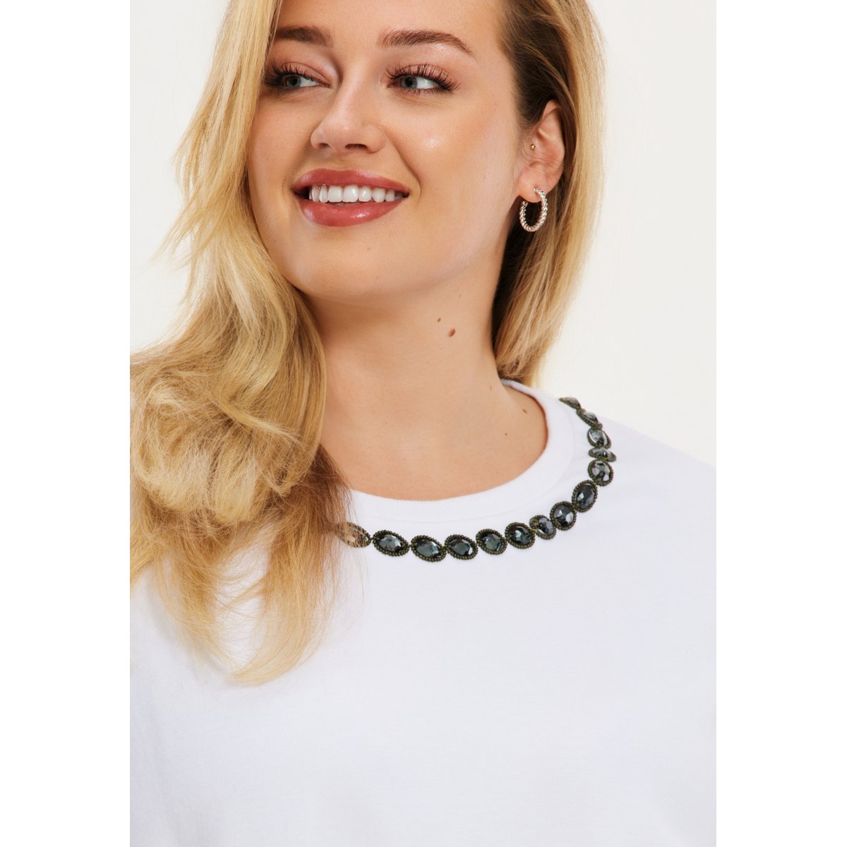 T-shirt Flare Fit blanc, YOEK