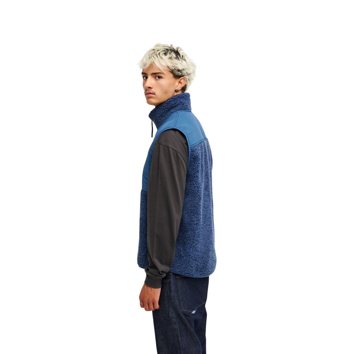 Veste sans manches zippée en polaire SHALLOW WATER bleu dark denimheather swallowwater, QUIKSILVER