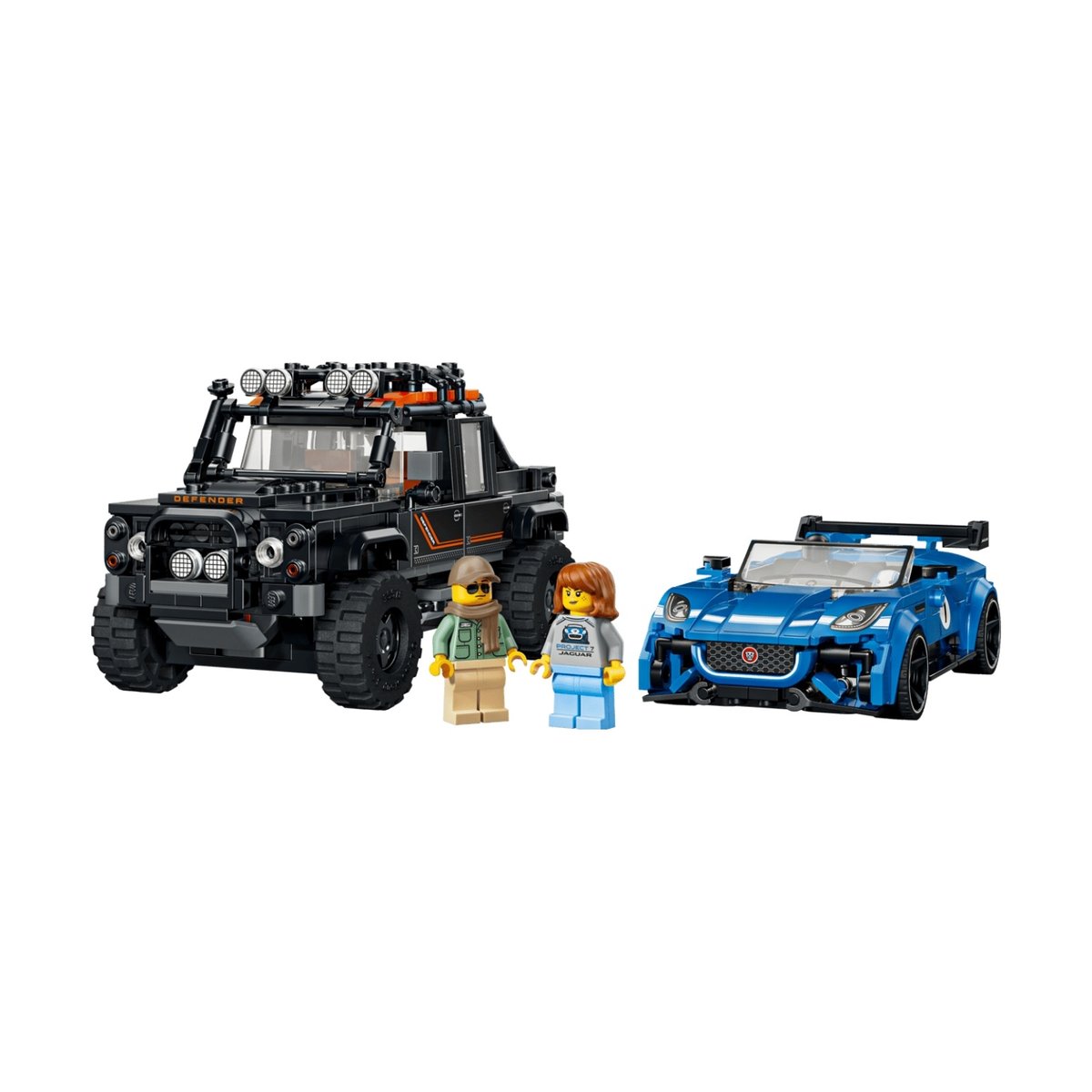 La Jaguar Project 7 et le Land Rover Defender multicolore, LEGO