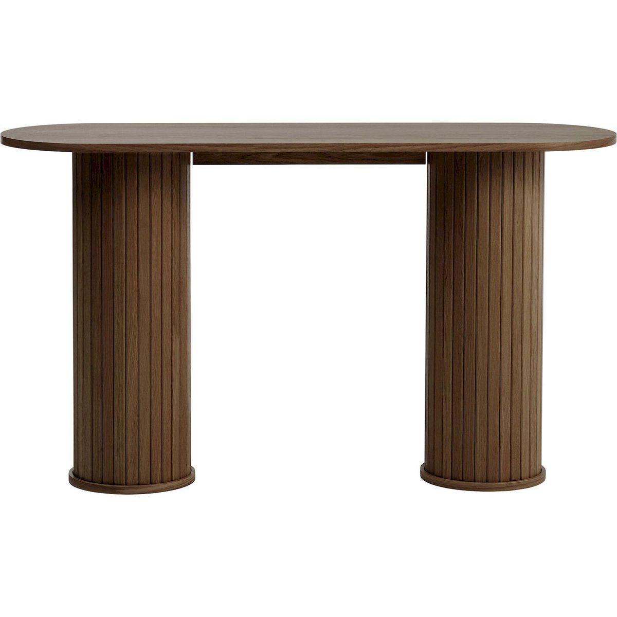 Console arrondie piètement cannelé bois bois foncé, RECOLLECTION