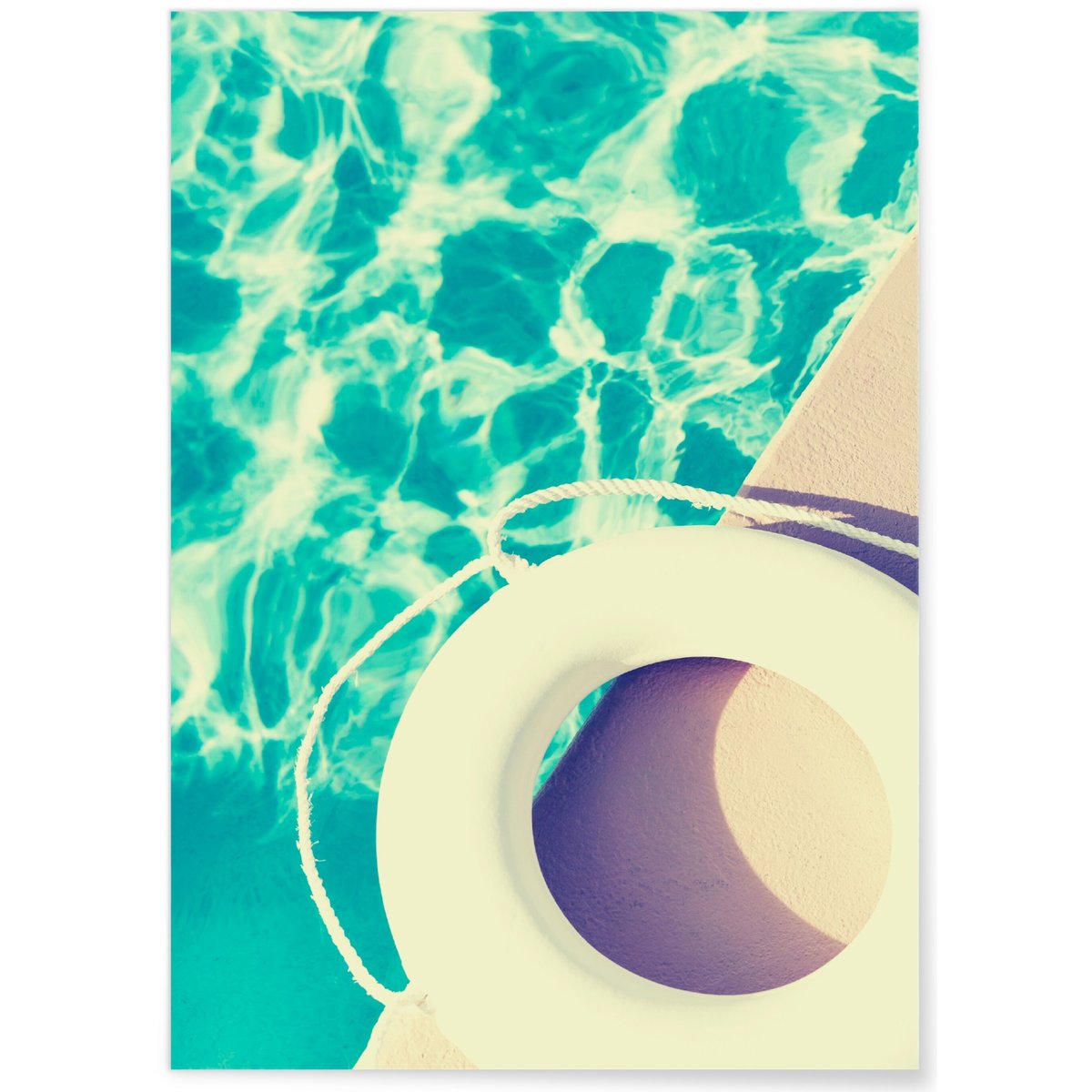 Poster Nature Eau 4 blanc, L'AFFICHERIE