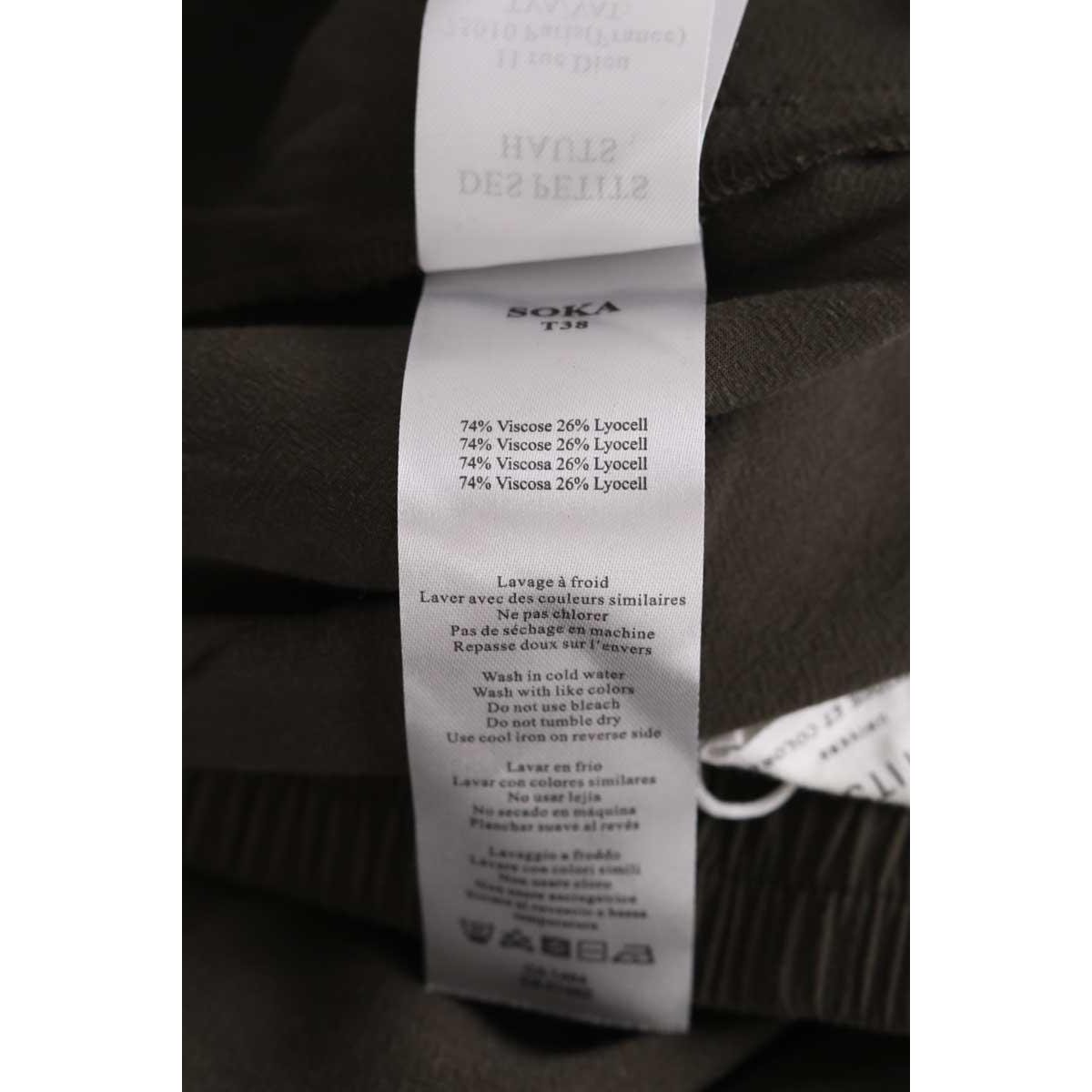 Pantalon droit - Très Bon État kaki, DES PETITS HAUTS