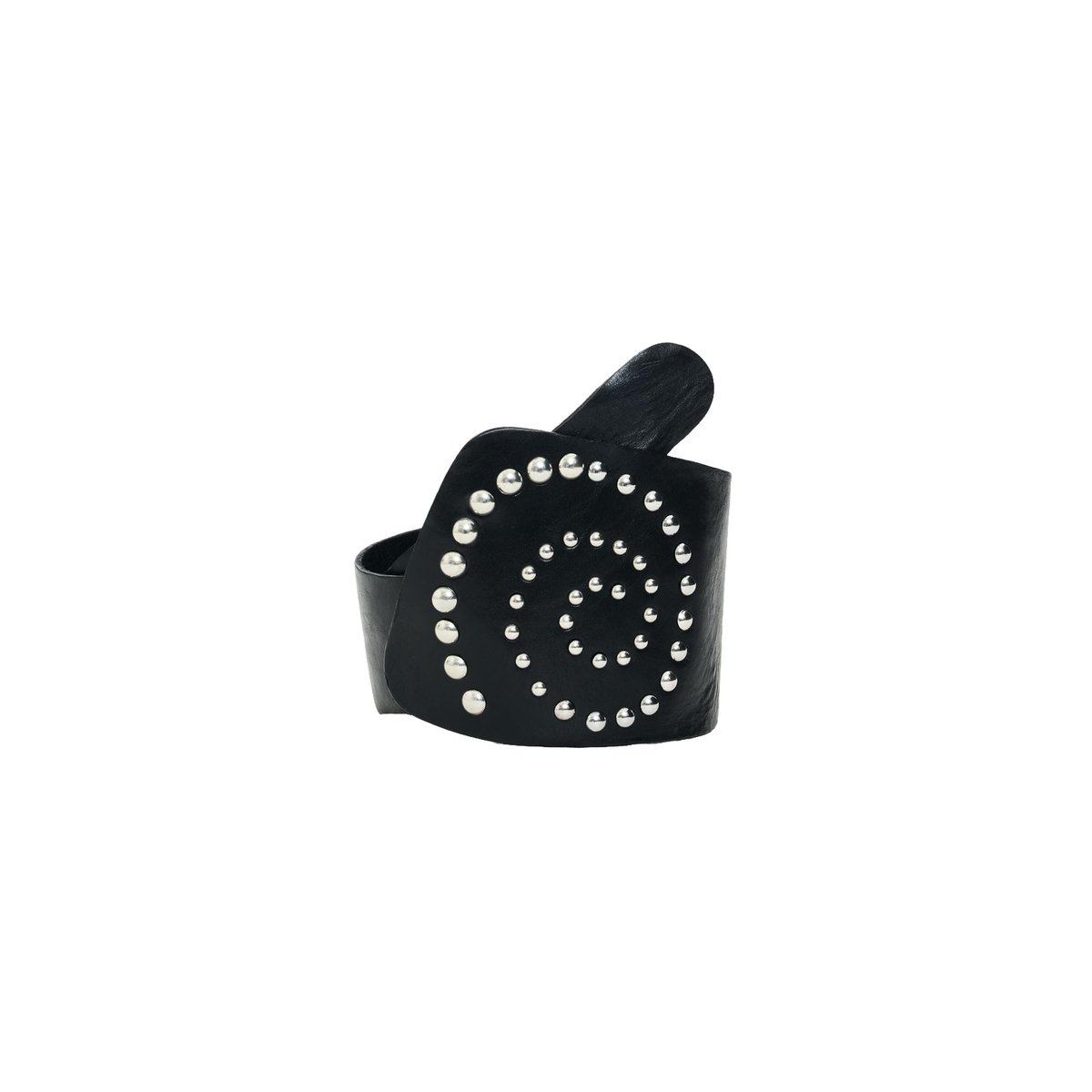 Ceinture Spirale Clous Cuir noir, DESIGUAL