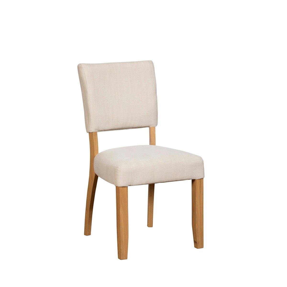 Chaise de salle à manger tissu écru et bois (x2) VELIA blanc, PIER IMPORT