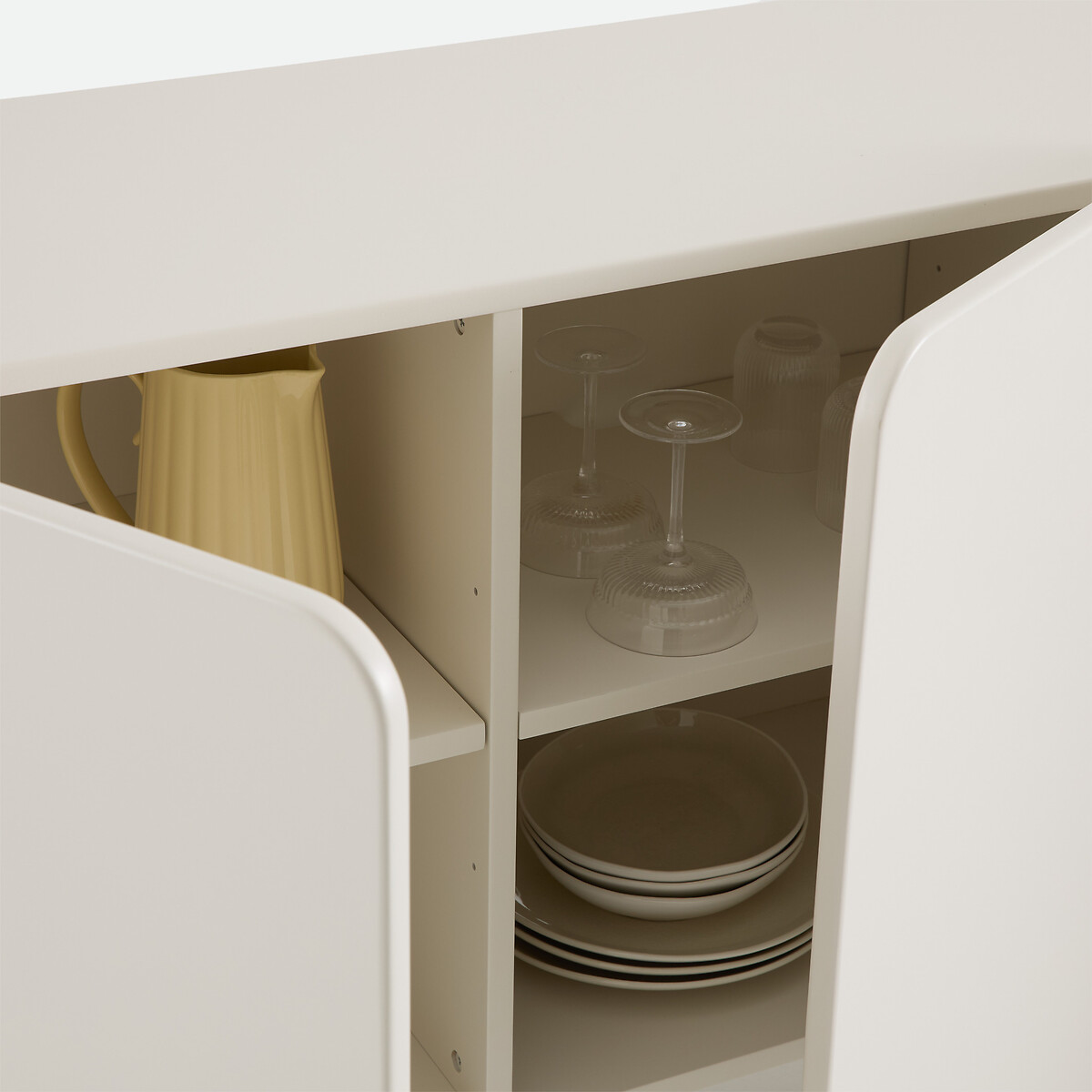 Buffet laqué mat, 3 portes, CESCO ecru, LA REDOUTE INTERIEURS