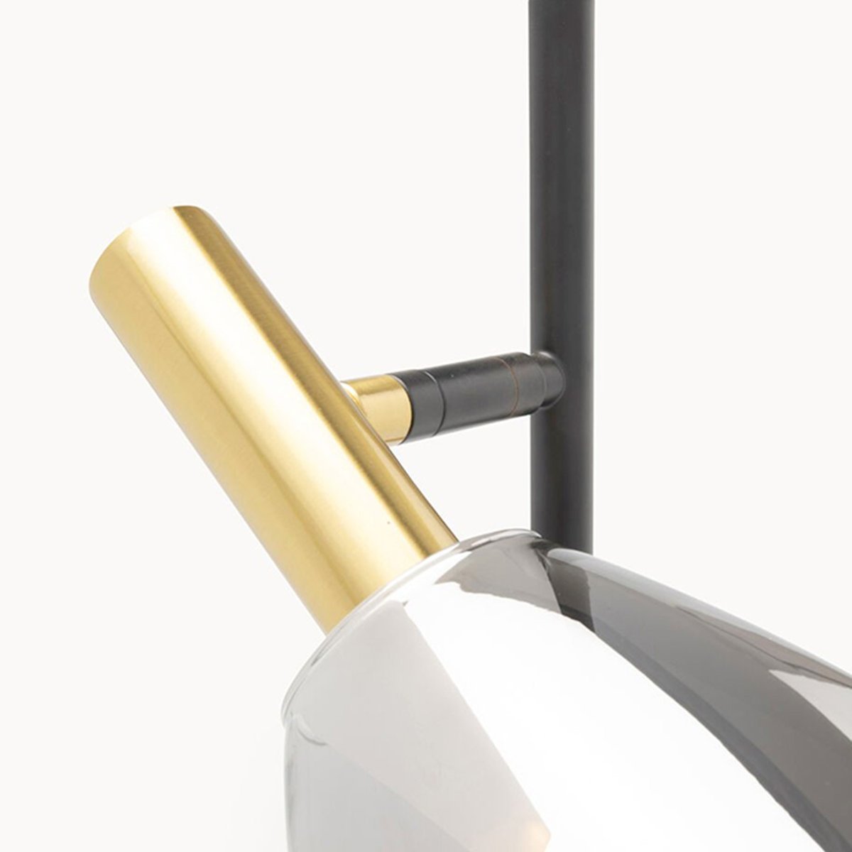 Lampe en acier et verre, FARI noir, KARE DESIGN
