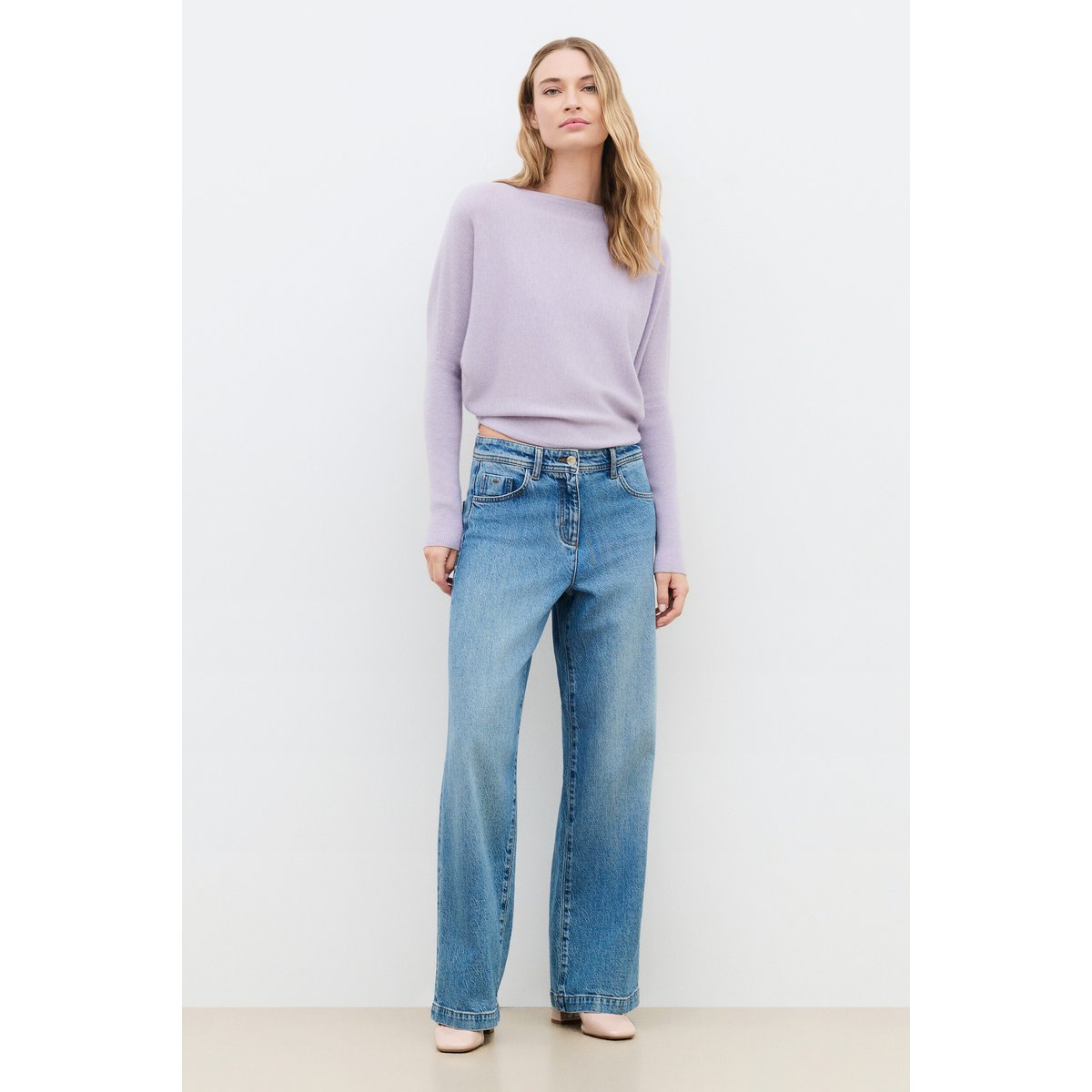 Pull court ample col bateau MBEVERLY mauve, CAROLL