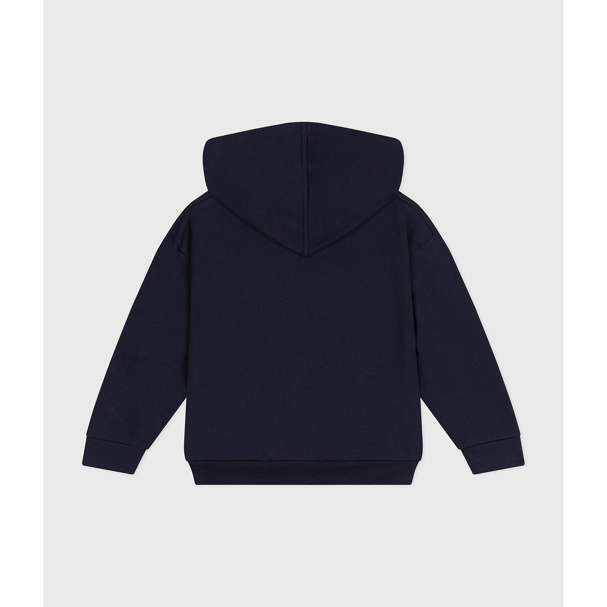 Zip-Up Hoodie in Lightweight Fleece navy blue, PETIT BATEAU