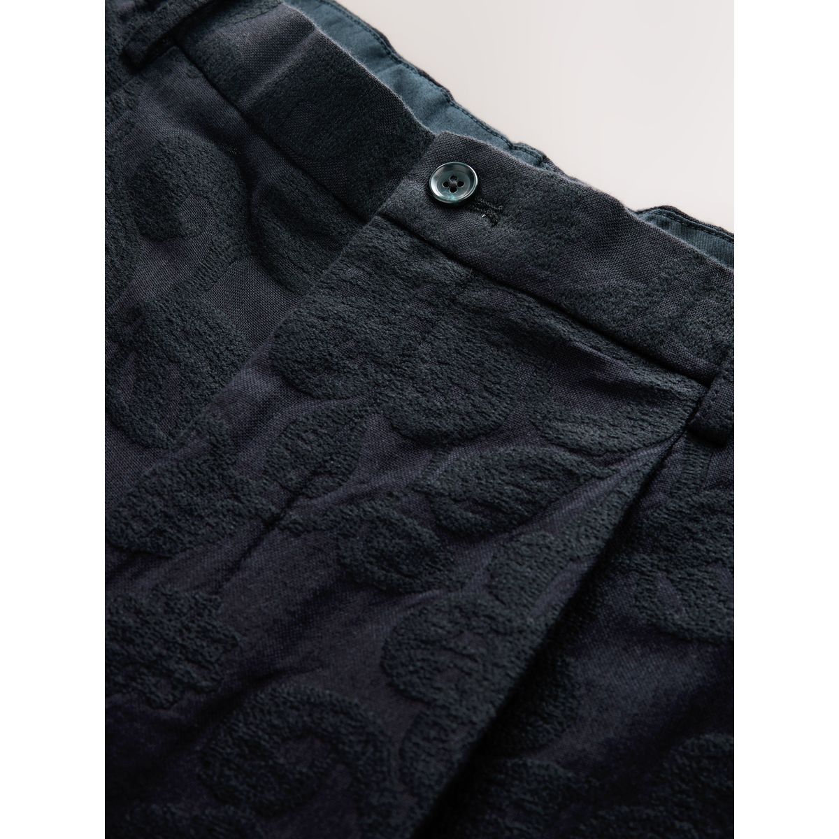 Pantalon costume coton tapisserie noir, NEXT