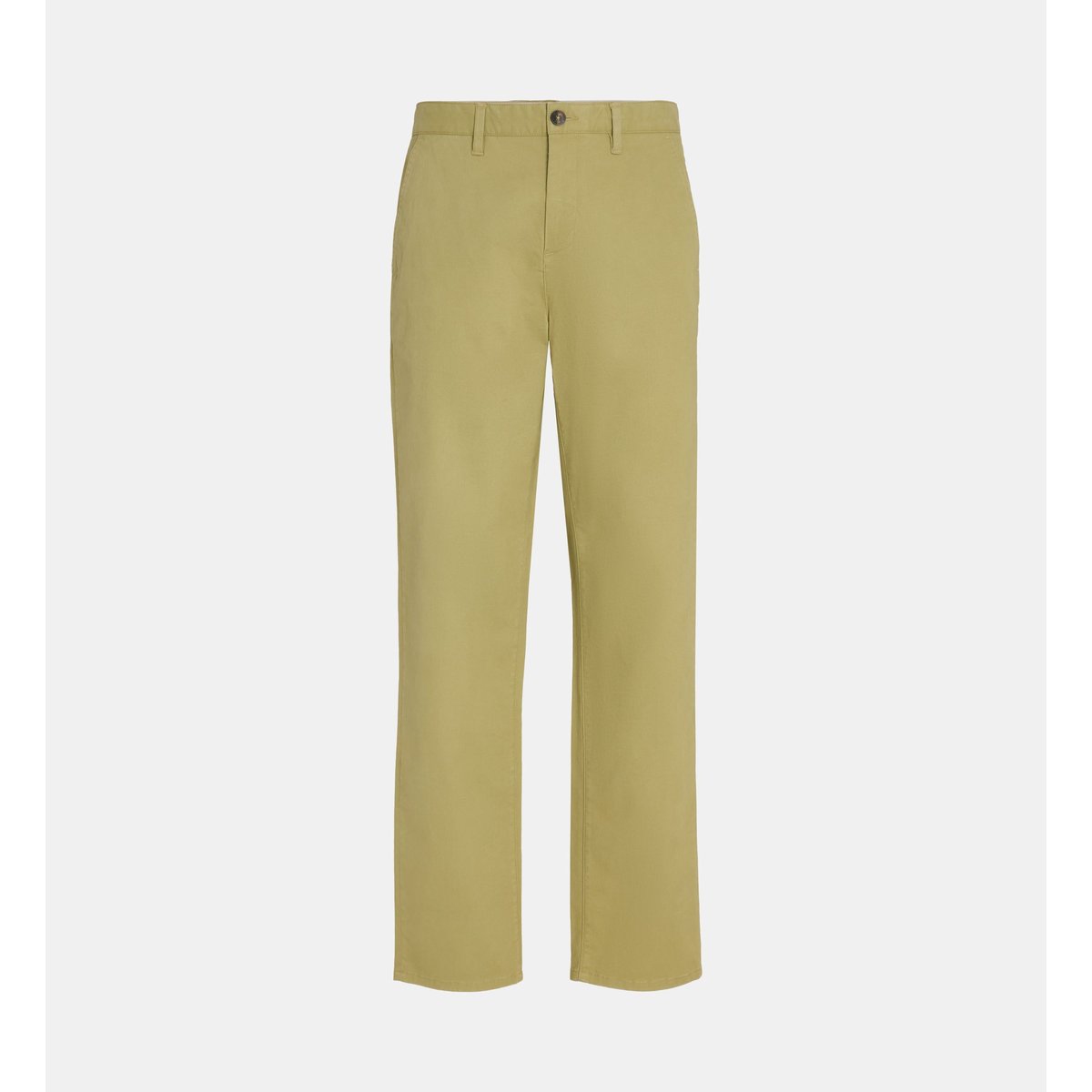 Pantalon chino droit en coton stretch vert amande, GALERIES LAFAYETTE