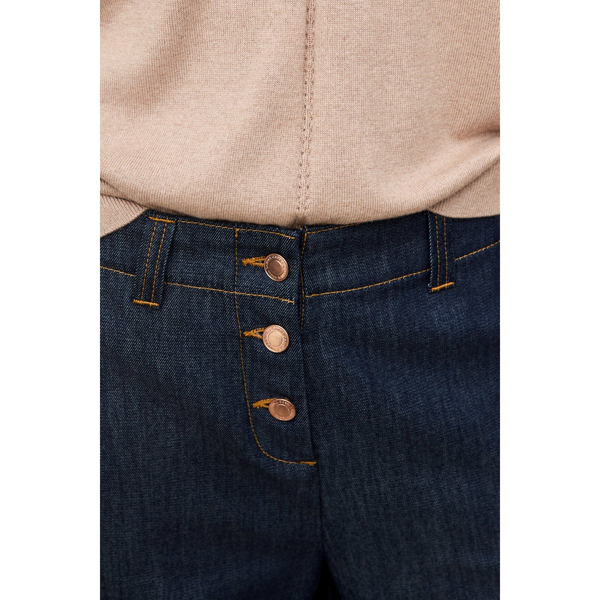 Pantalon ample taille haute PBRYAN denim brut, CAROLL