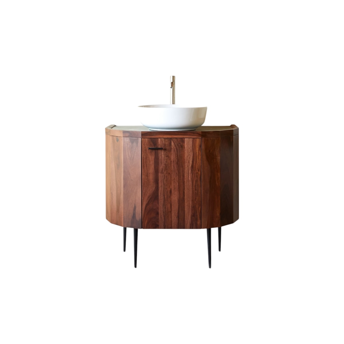 Meuble de rangement salle de bain en Palissandre massif, JADE marron, TIKAMOON