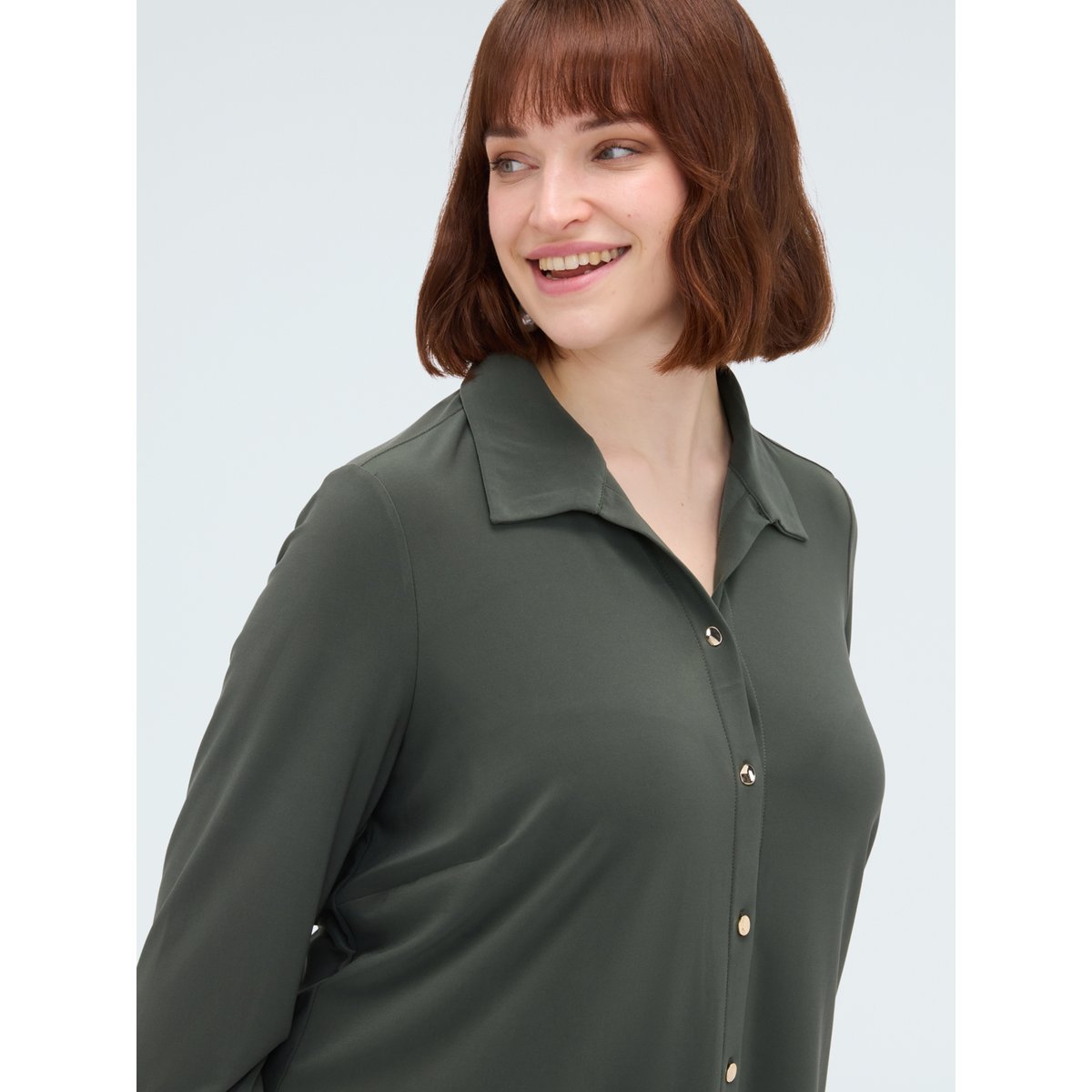 Chemise avec col verde militare, FIORELLA RUBINO