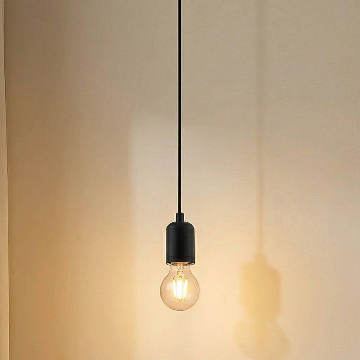 Suspension en aluminium moderne, Hattie noir, LINDBY