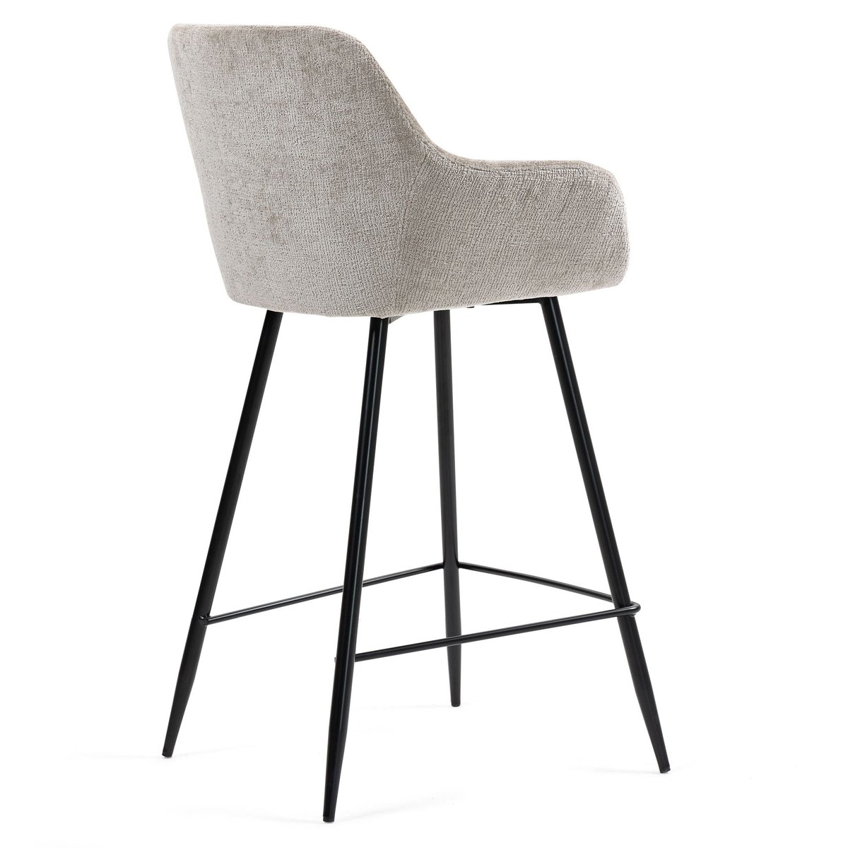 Chaise snack tissu chenille taupe, ZAGO