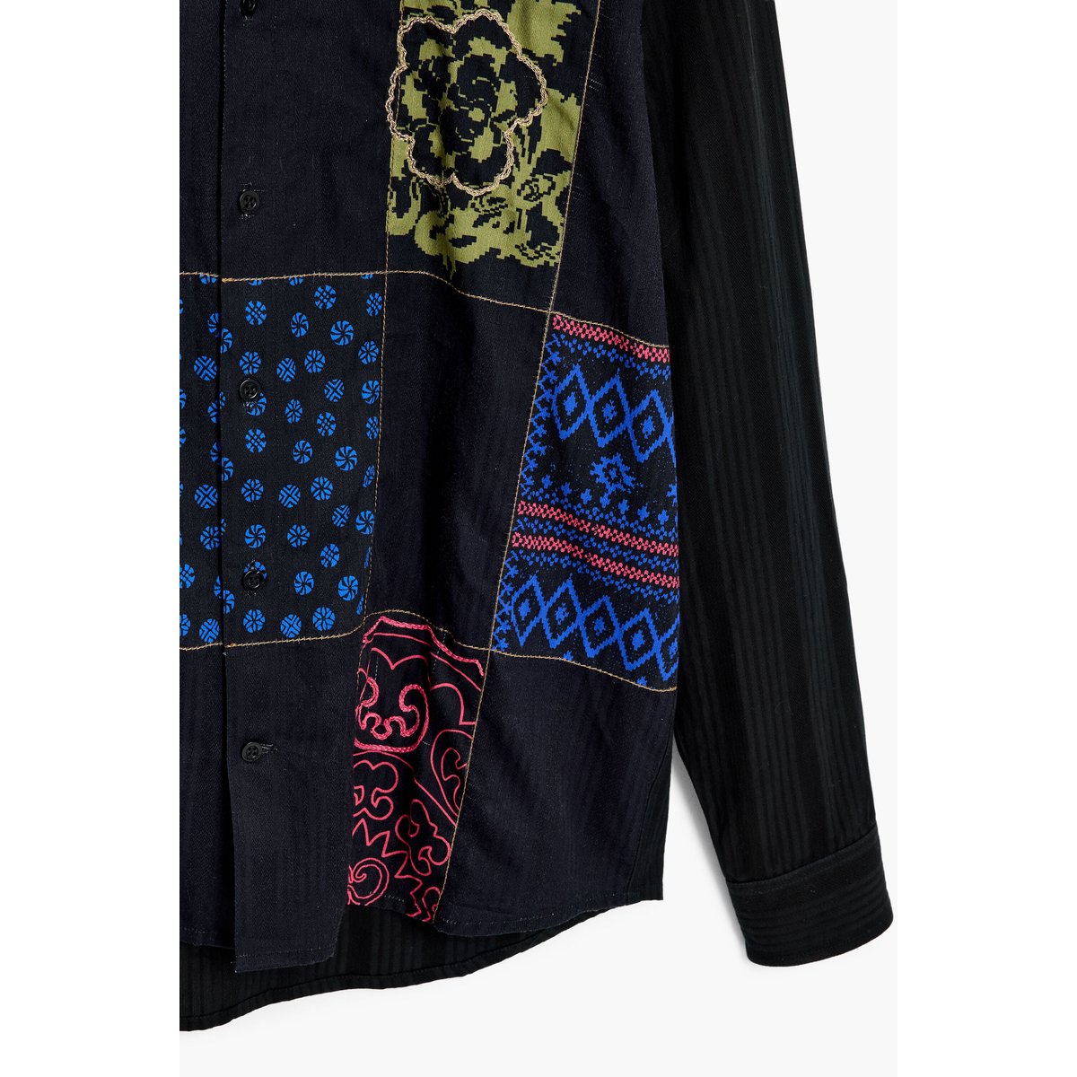 chemise patchwork à manches longues noir, DESIGUAL