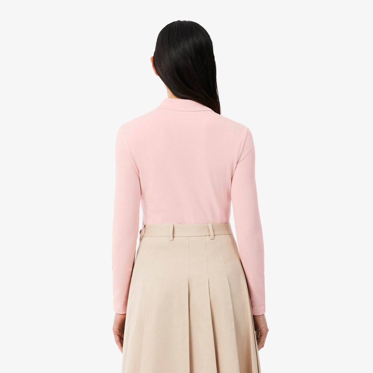 Polo L.12.D slim fit en mini Piqué stretch rose-ady, LACOSTE