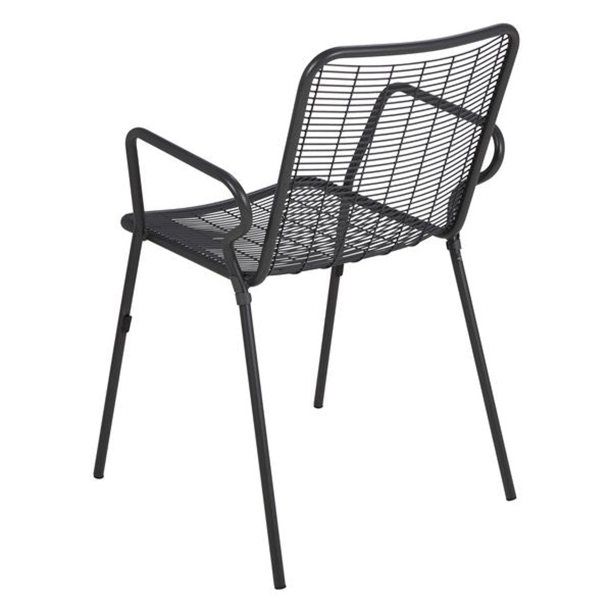 Fauteuil repas outdoor métal anthracite, ZAGO