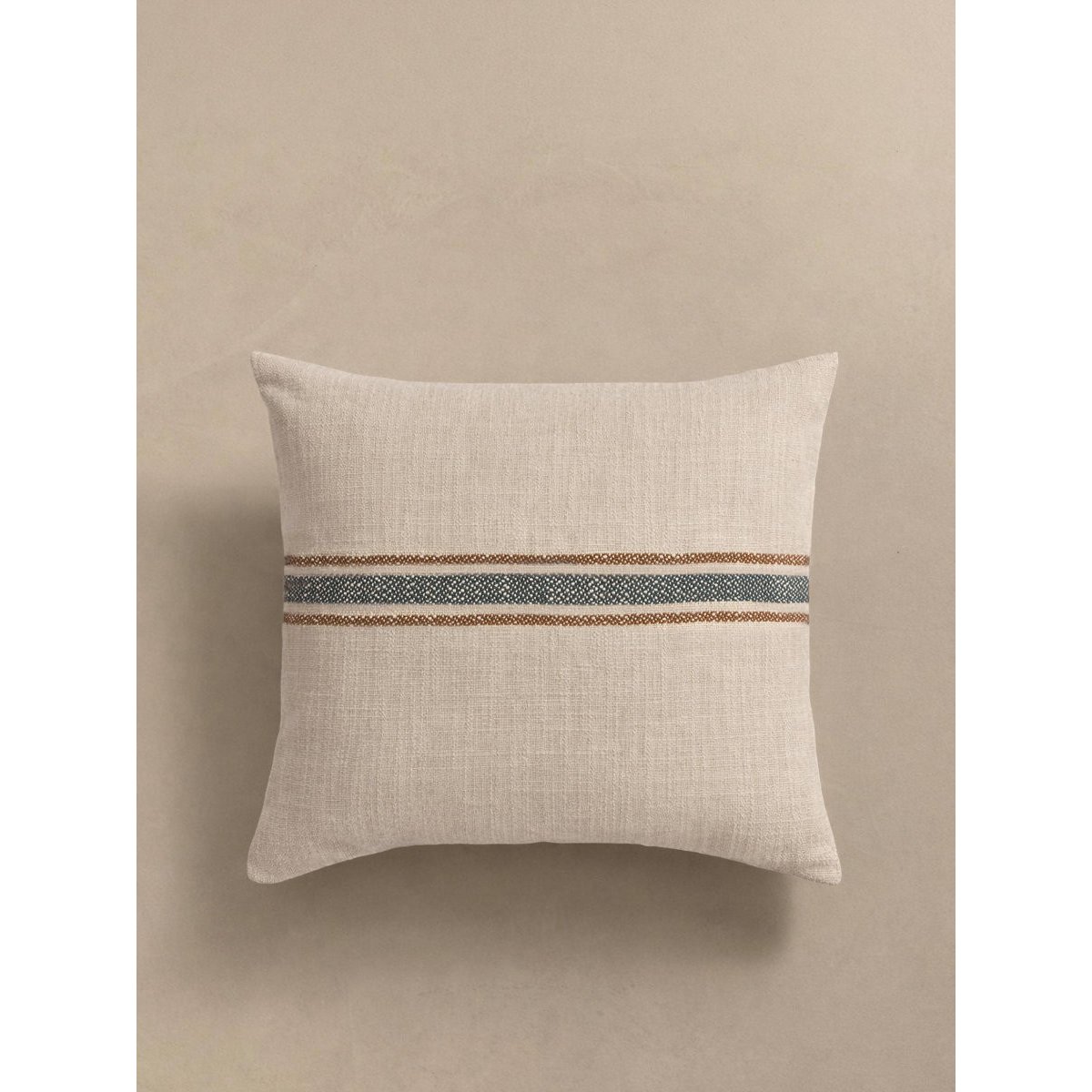Coussin 100% Coton Rayures -NAVI multicolore, KENAY