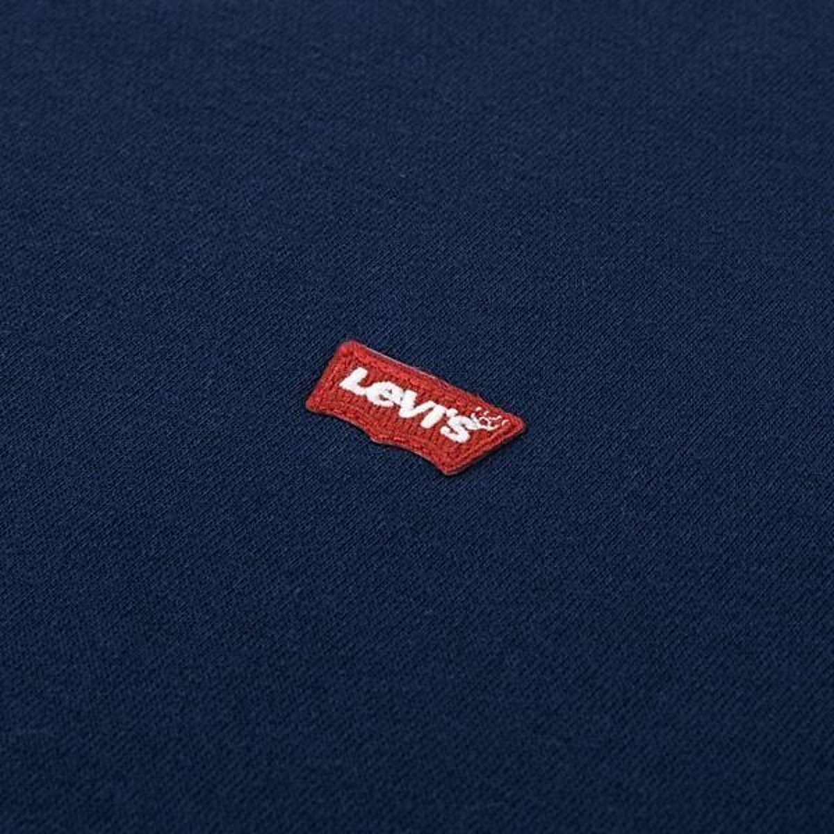 Sweat col rond, logo poitrine, molleton bleu marine, LEVI'S KIDS