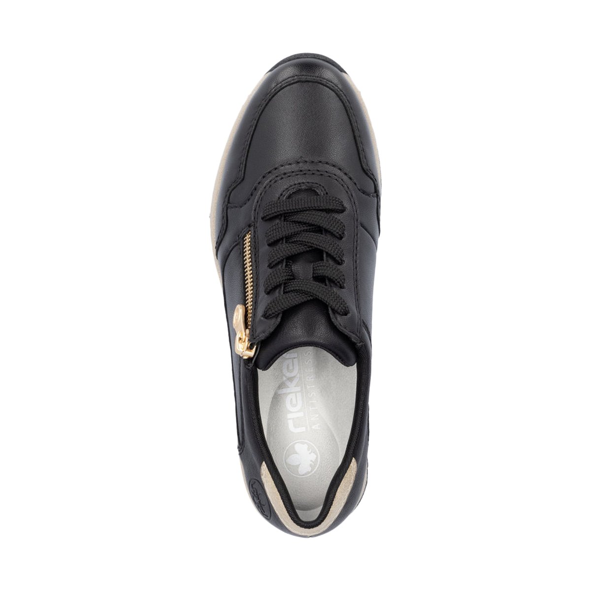 Baskets talon semi-compensé noires, RIEKER