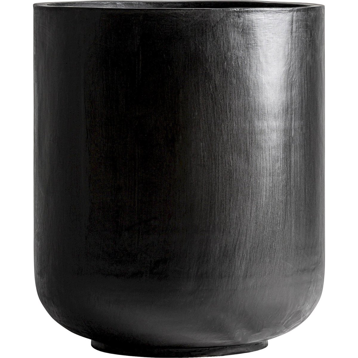 Vase amphore contemporain en béton noir, RECOLLECTION