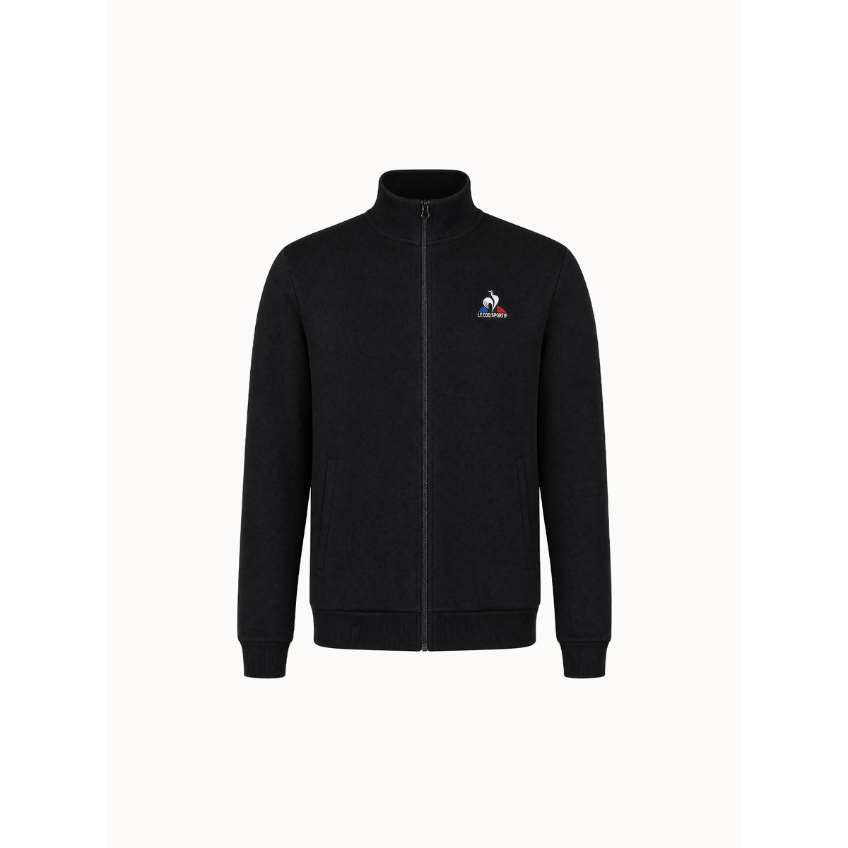 Sweat zippé col montant noir, LE COQ SPORTIF