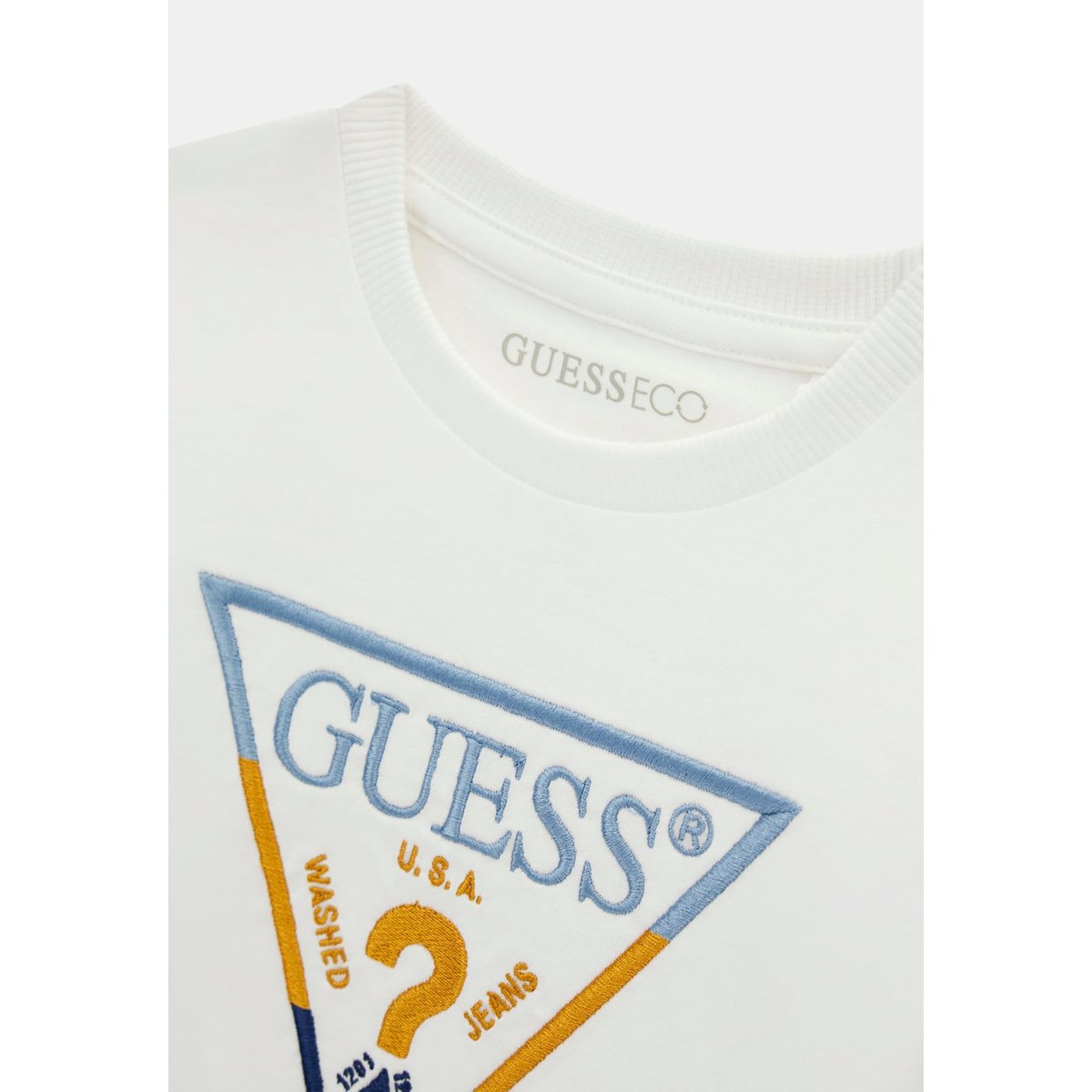 T-Shirt À Logo Brodé blanc, GUESS KIDS