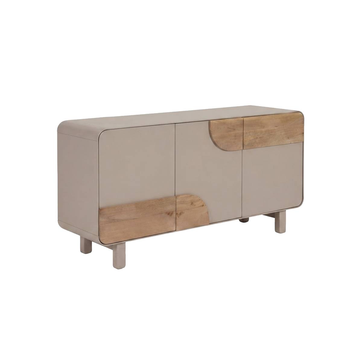 Buffet en bois de manguier KEZIA gris, MADE IN MEUBLES