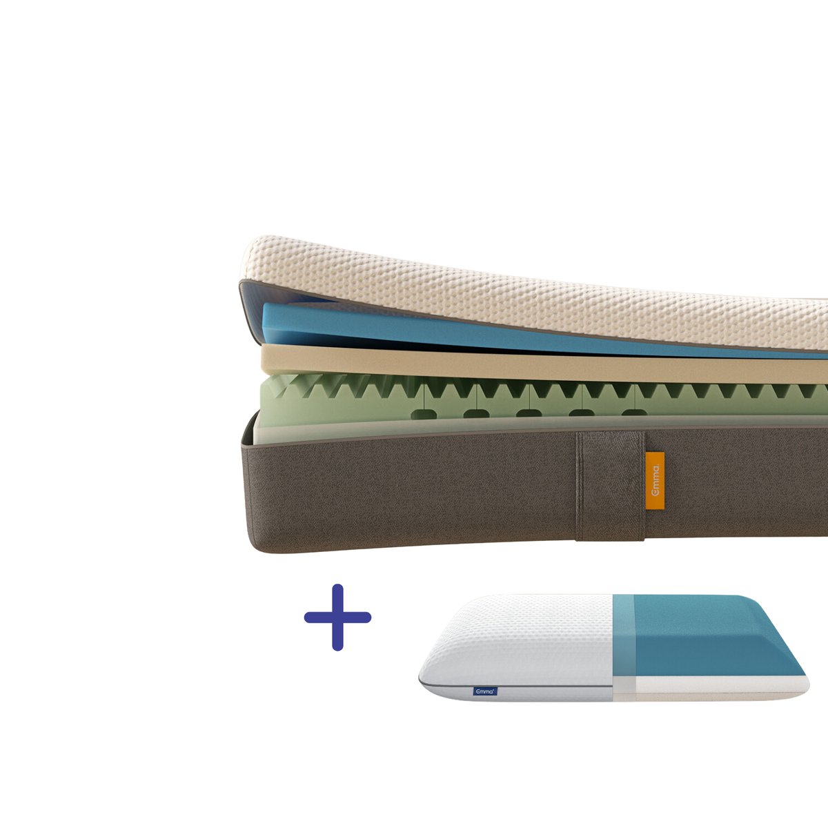 Pack Matelas Original + Oreiller Original blanc, EMMA