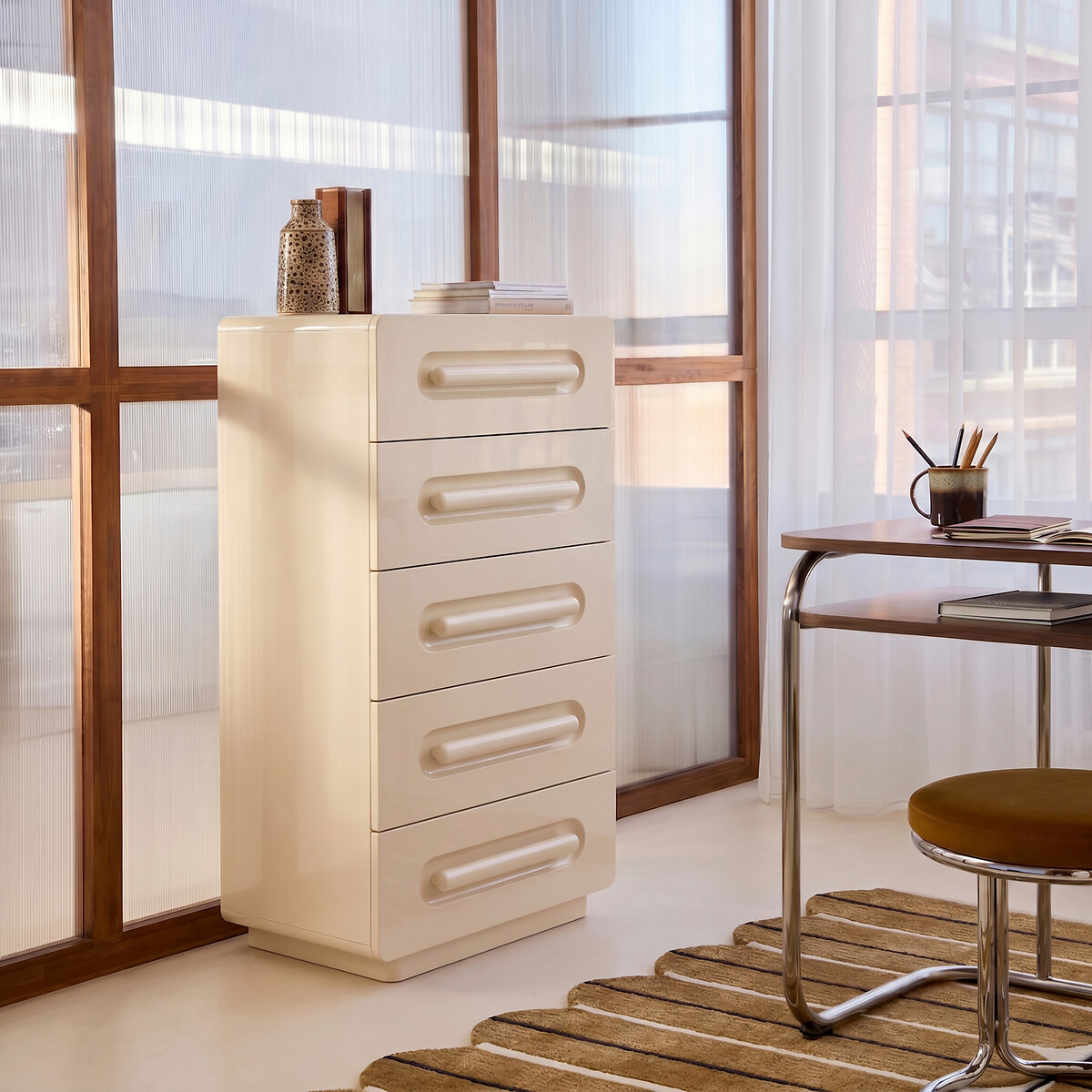 Newcool 5-Drawer Chest of Drawers ivory, LA REDOUTE INTERIEURS