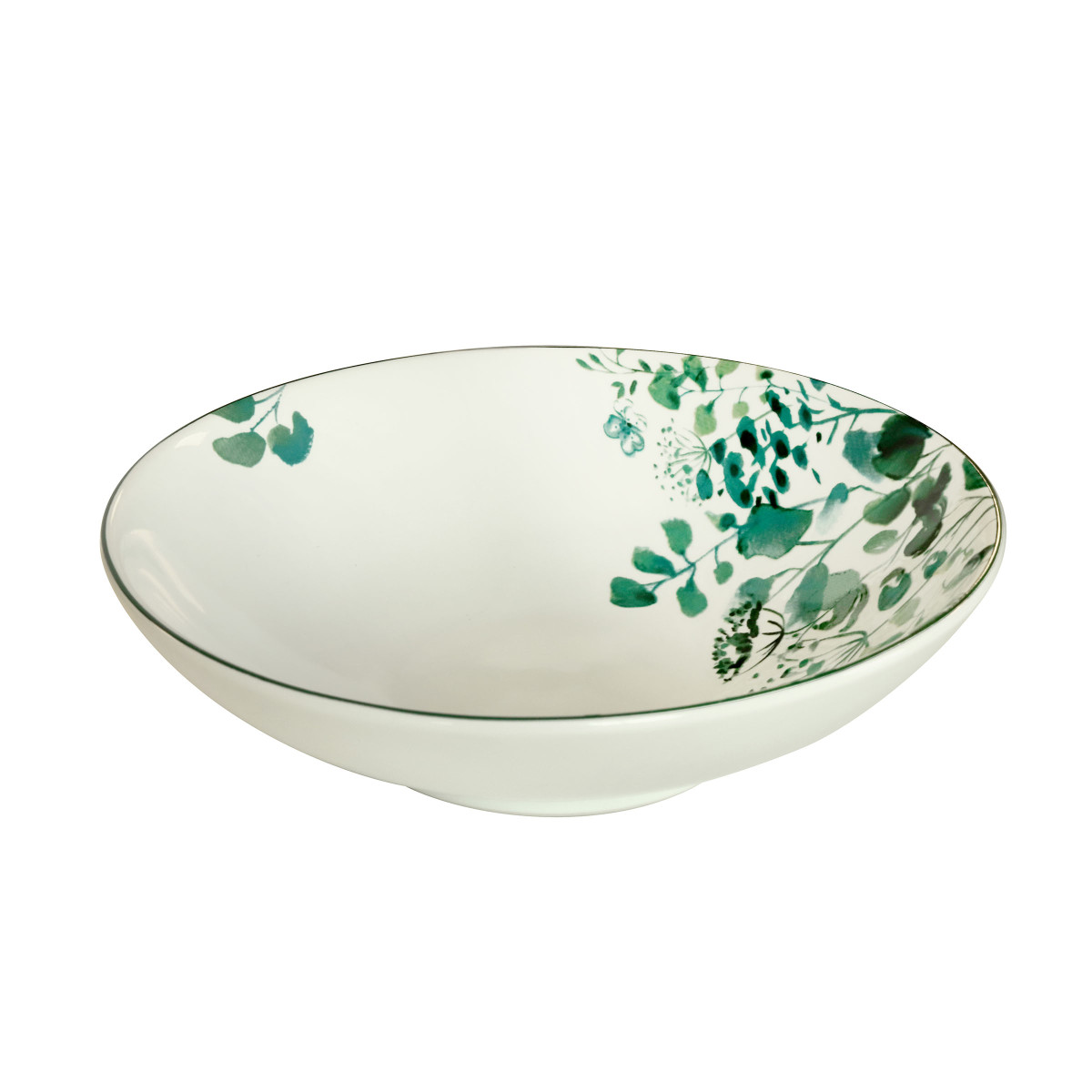 Coffret 6 assiettes salade et pâtes - OXALIS vert/bleu, MEDARD DE NOBLAT