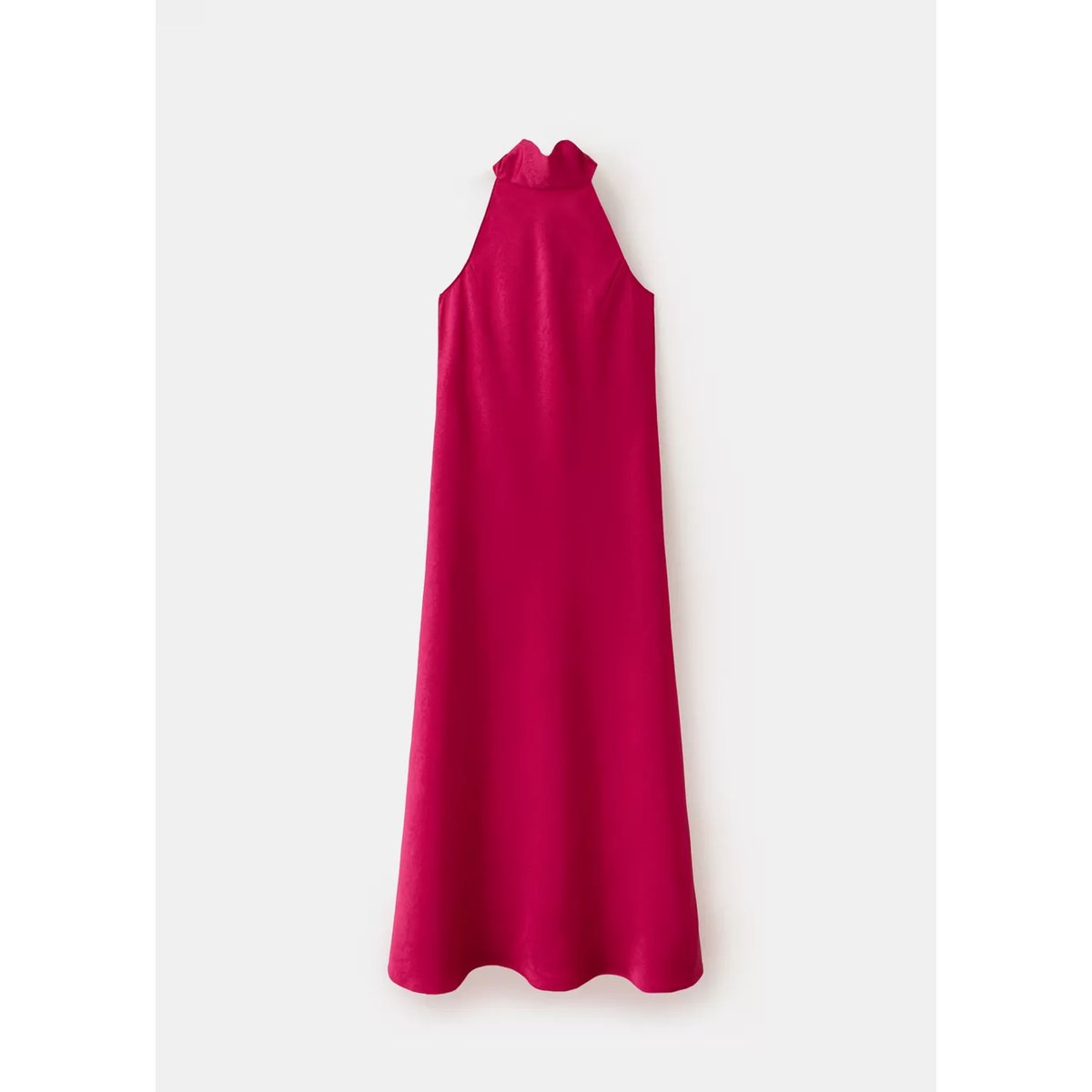Robe satinée emmanchures américaines fuchsia, MANGO