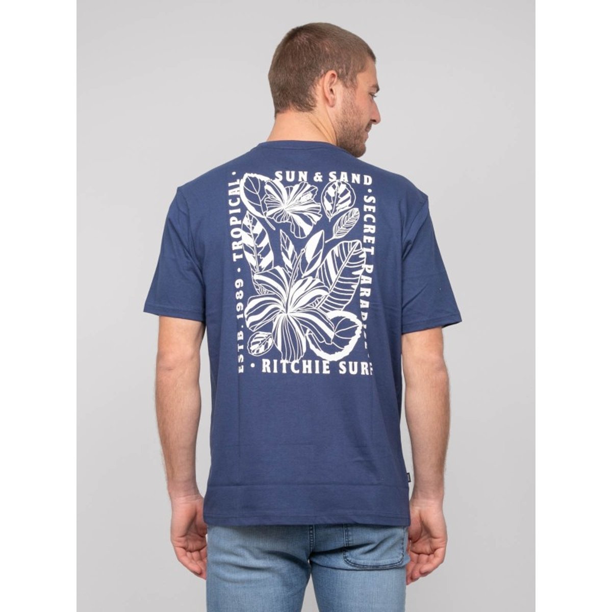 T-shirt Coton Motifs Noripac bleu, RITCHIE